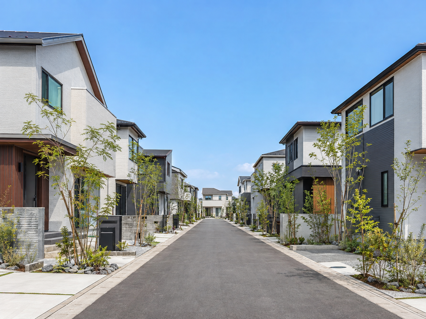 整った街並みに連なるAVANTIAの住宅施工例